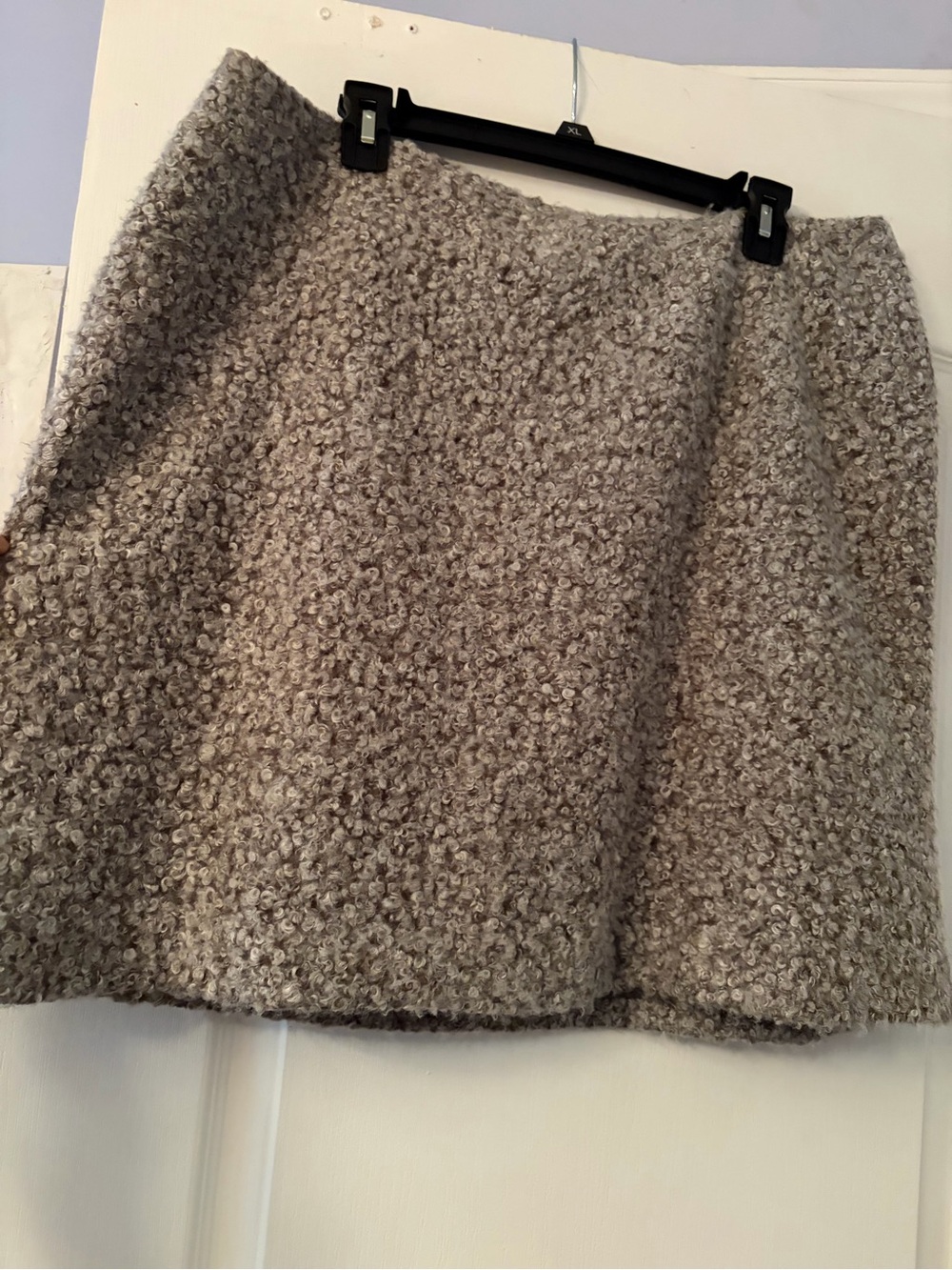 Calvin Klein Bouclé Mini Skirt in Gray Tones